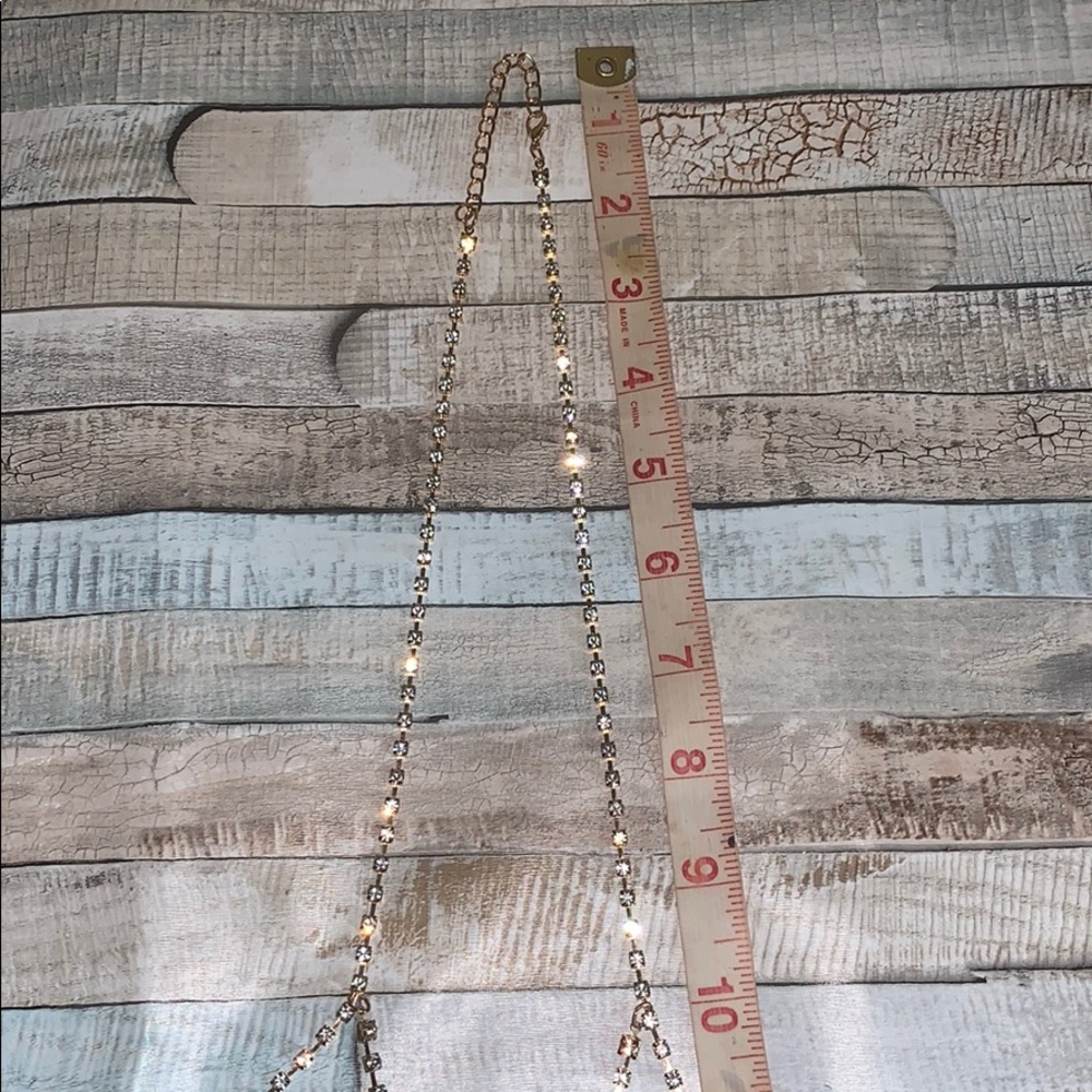 Silver Plated Rhinestone Bra Chain Size: OS - Picture 3 of 6
